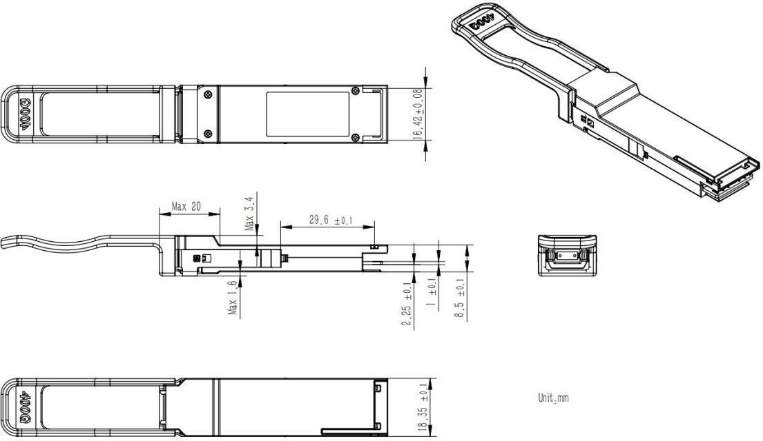 QSFP112 400G BASE-SR4 QSFP112 400G BASE-SR4