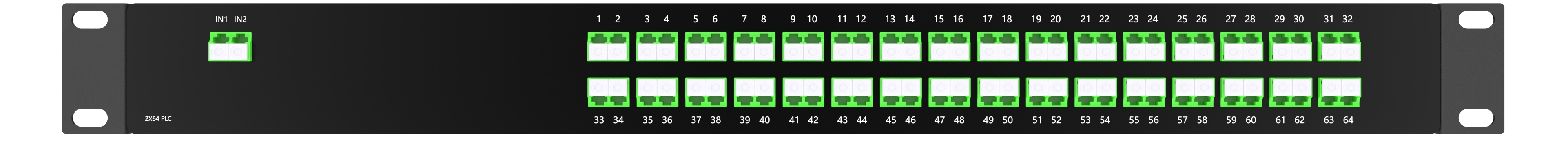 2*64 PLC LC/APC 1U Rack