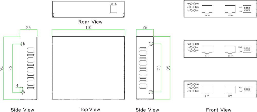 SFP+ 10G media converter
