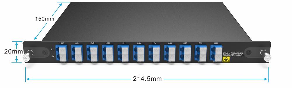 150Ghz 8CH DWDM MUX DEMUX