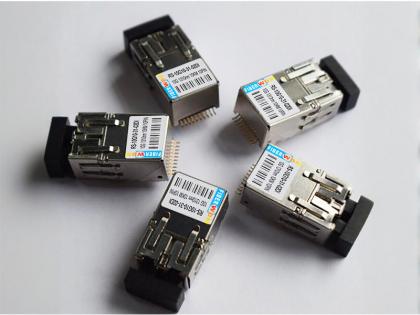  10G 1310nm 10KM Dual-Fiber Industrial-Grade 10PIN Surface-Mount Miniaturized Optical Transceiver 